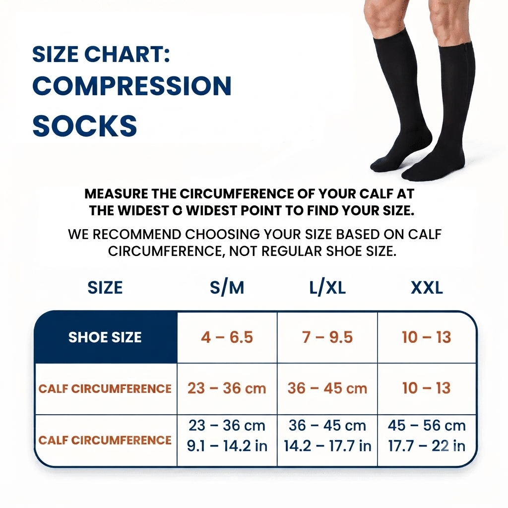 Bamlo® Compression socks with zipper